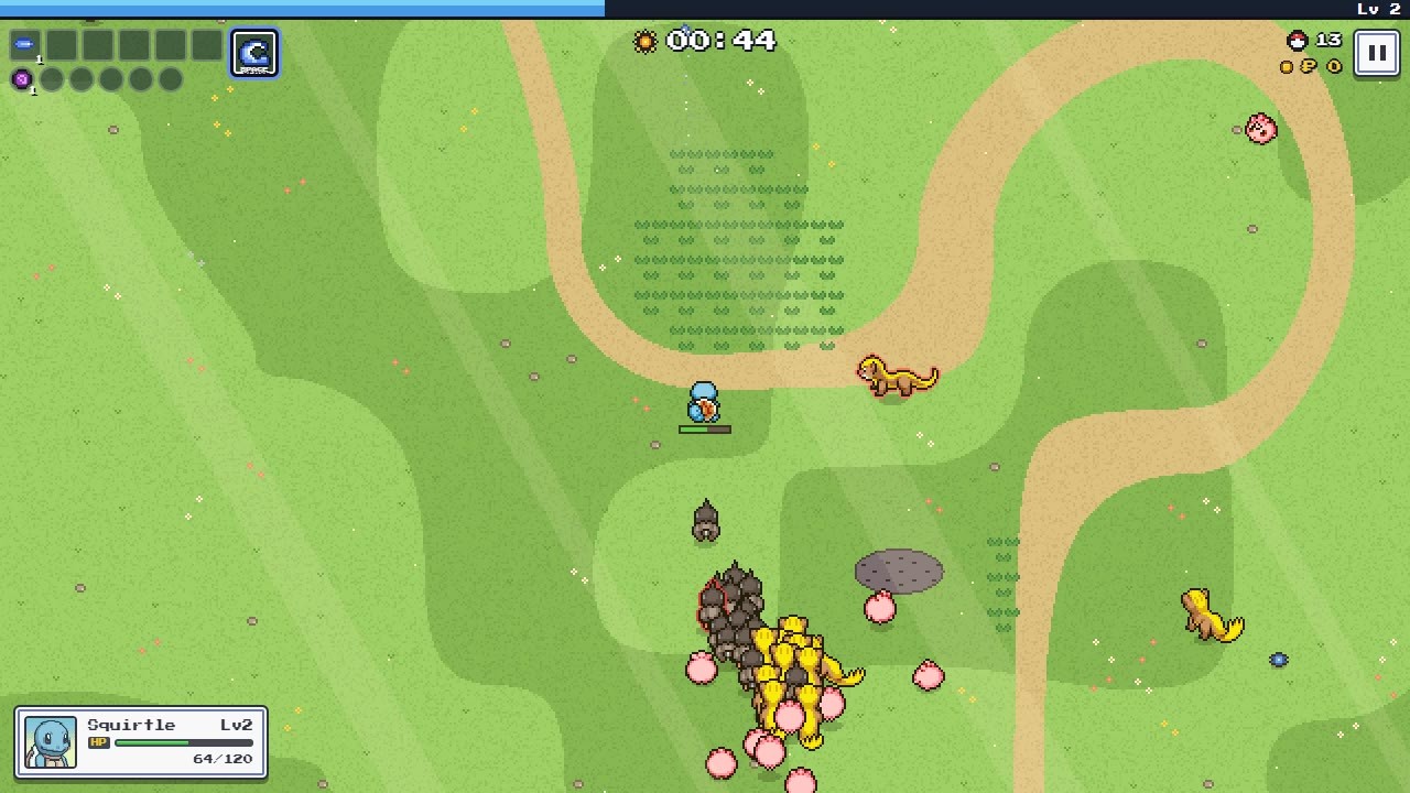 Squirtle running ahead of the pack.