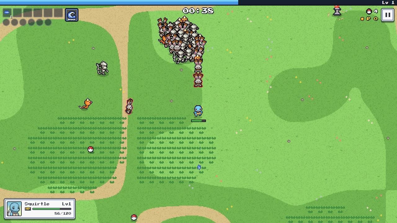 A horde of wild Pokémon closing in.