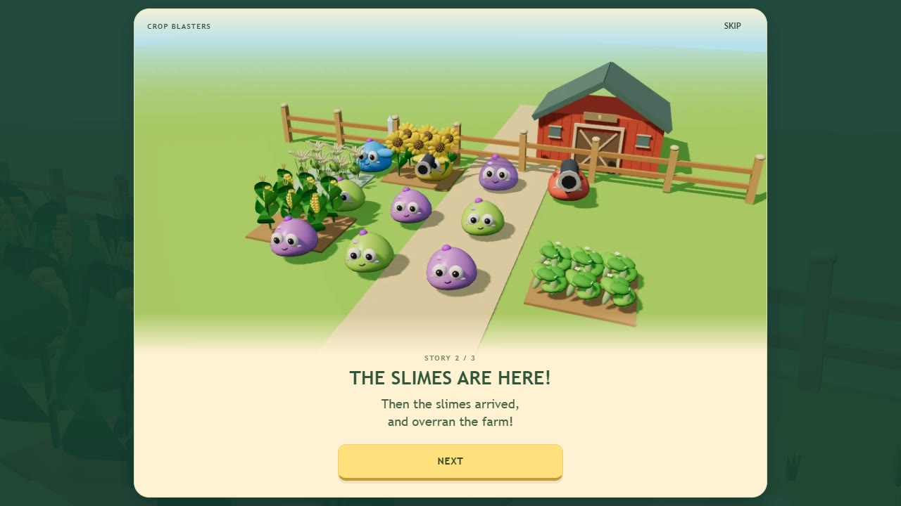 The story - the slimes arrive and overrun the farm.